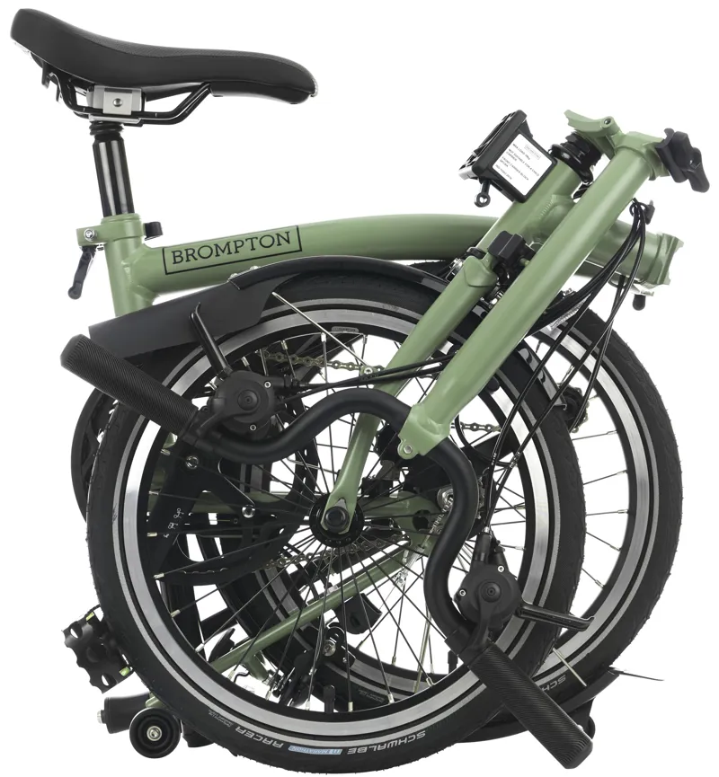 Brompton C Line Explore Folding Bike 2024 in Matcha Green-3